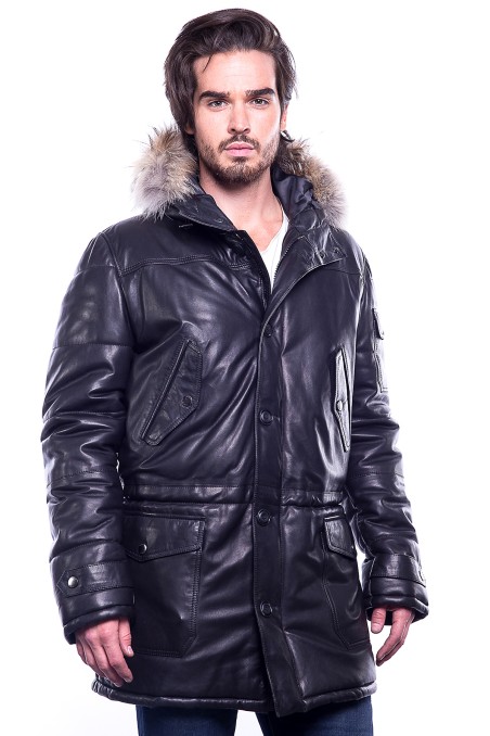 Doudoune GIORGIO Yarno Noir - Milpau, la référence cuir