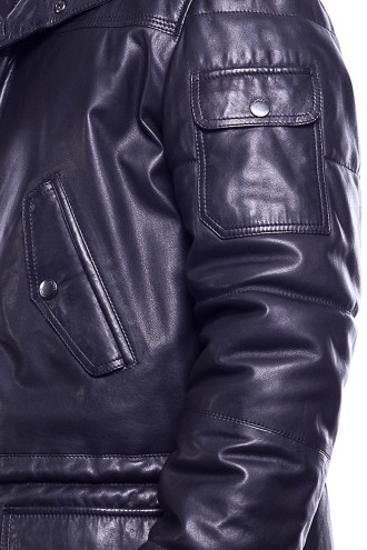 Doudoune GIORGIO Yarno Noir - Milpau, la référence cuir 2