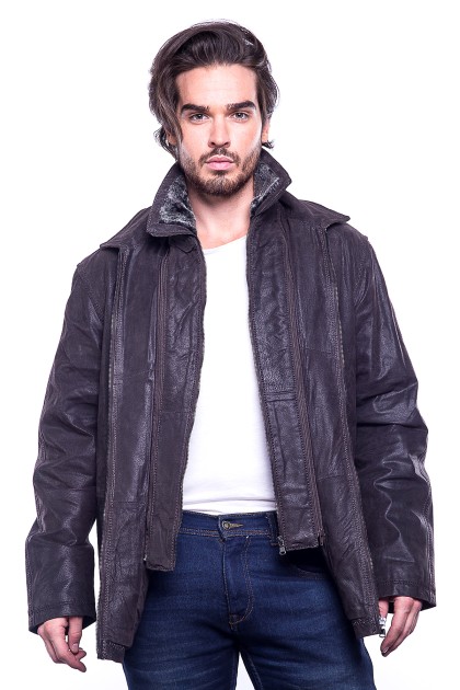 Veste ARTURO LGW0016 Marron - Milpau, la référence cuir