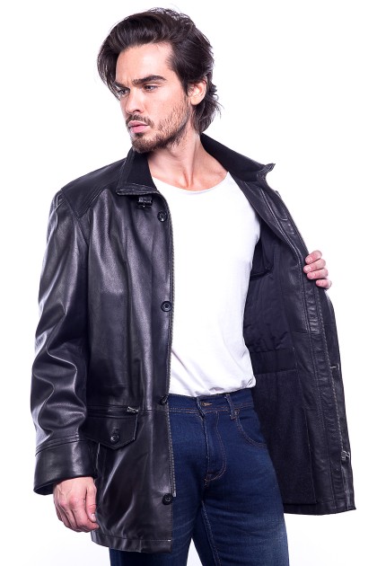 Veste GIORGIO Bolt Noir - Milpau, la référence cuir