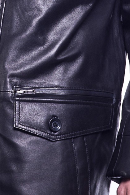 Veste GIORGIO Bolt Noir - Milpau, la référence cuir