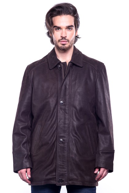 Veste GIORGIO Clooney Marron - Milpau, la référence cuir