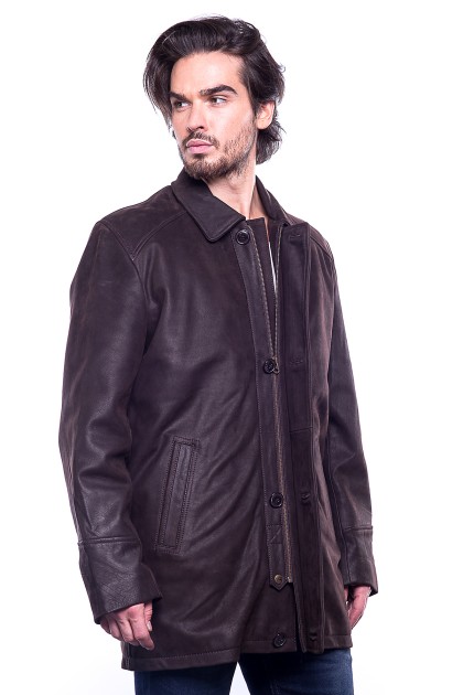 Veste GIORGIO Clooney Marron - Milpau, la référence cuir