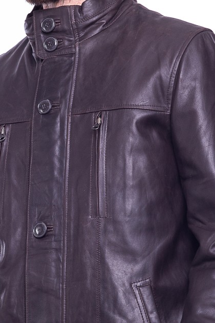 Veste GIORGIO Orazio Skipper Marron - Milpau, la référence cuir