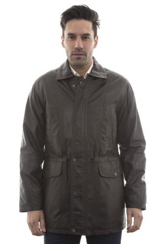Veste en Cuir Georges Marron 2