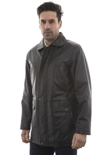 Veste Veste en Cuir Georges Noir - Milpau, la référence cuir 2