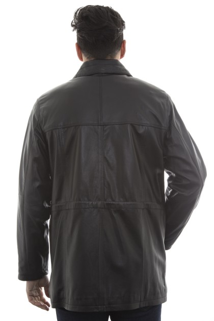 Veste Veste en Cuir Georges Noir - Milpau, la référence cuir