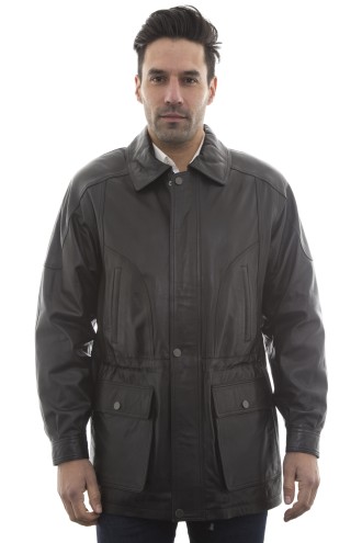 Veste en Cuir Jean-Michel Noir 2