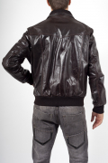 Blouson Cuir Lyon Marron Giorgio