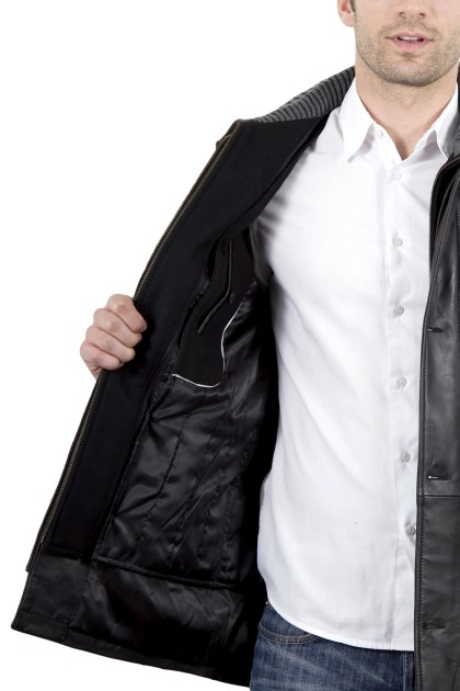 Veste en Cuir 19 Noir