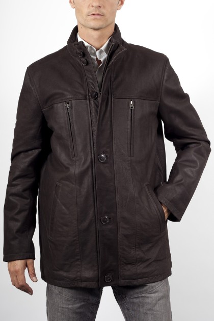 Veste GIORGIO Orazio Skipper Marron - Milpau, la référence cuir