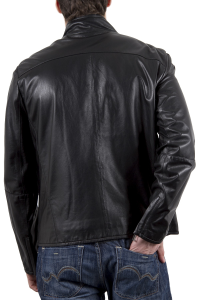 Blouson Giorgio Roberto Noir Milpau La Référence Cuir