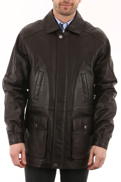 Veste INTUITION AH 09-50 Marron - Milpau, la référence cuir