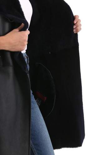 Veste GIORGIO Lohan THR Marine - Milpau, la référence cuir 2