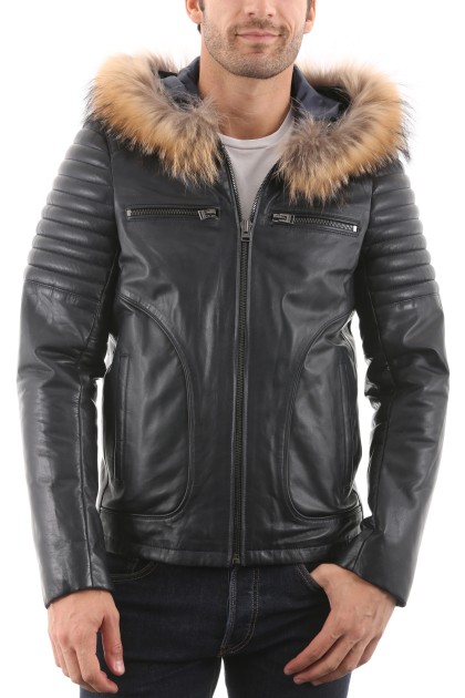 Doudoune GIORGIO Heaven Agora Marine - Milpau, la référence cuir