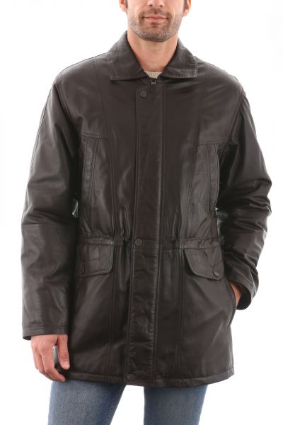 Veste en Cuir Georges Marron