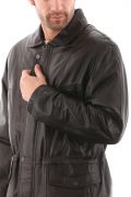 Veste en Cuir Georges Marron