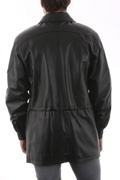 Veste en Cuir Jean-Michel Noir