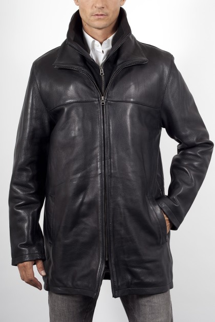 Veste ARTURO ARM601 Vachette Noir - Milpau, la référence cuir