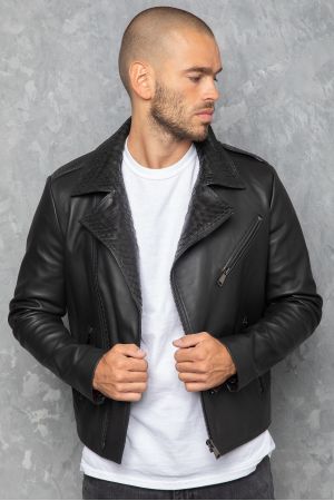 Miinto Homme Vêtements Manteaux & Vestes Vestes Vestes en cuir Homme Leather Jackets Noir Taille: L 