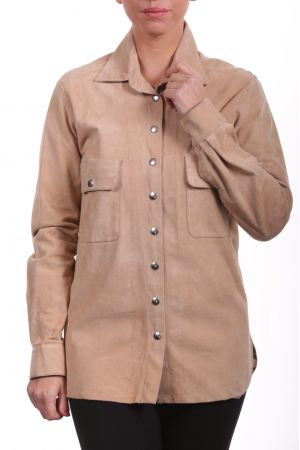 Milpau Chemise Daim Beige