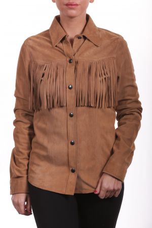 Milpau Chemise Frange Camel