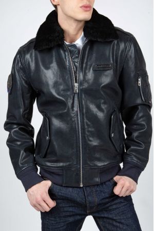 Blouson Cuir Homme Hiver