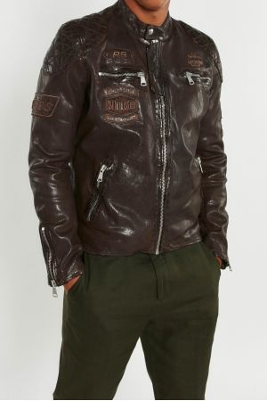 Blouson motard homme