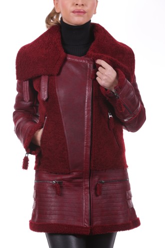 Veste GIORGIO Ida Bordeaux - Milpau, la référence cuir 2