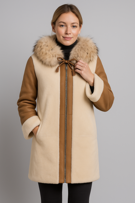 Veste GIORGIO Leonarda Soft Camel - Milpau, la référence cuir