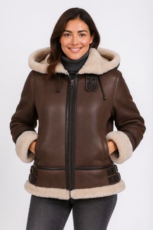 Univers du Luxe Bombardier Capuche Marron