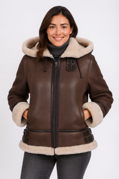 Univers du Luxe Bombardier Capuche Marron
