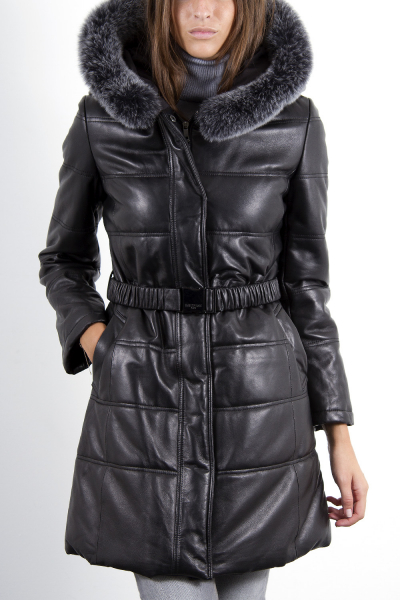 doudoune femme cuir