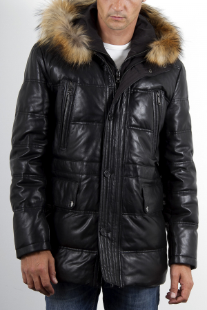 doudoune homme en cuir
