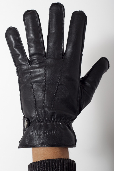 Gants Cuir d'Agneau Homme - Doublure & Bouton Fixe