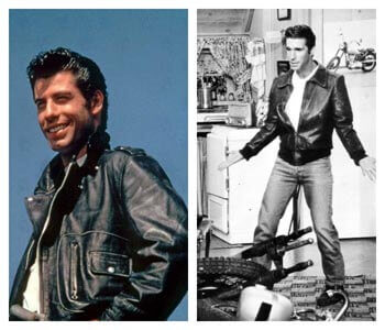 Travolta et Fonzie en blouson cuir