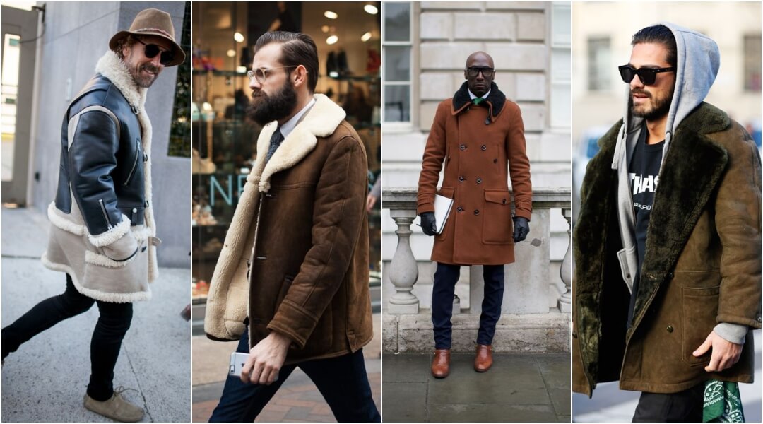 looks veste peau lainée homme milpau