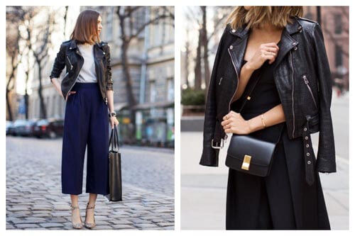 Look veste en cuir élégant