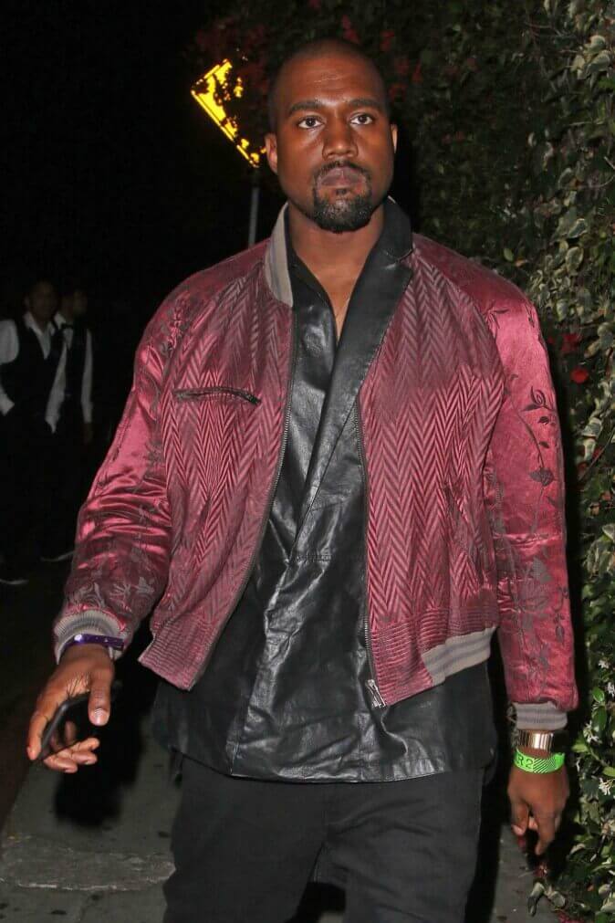 Kanye West en top cuir