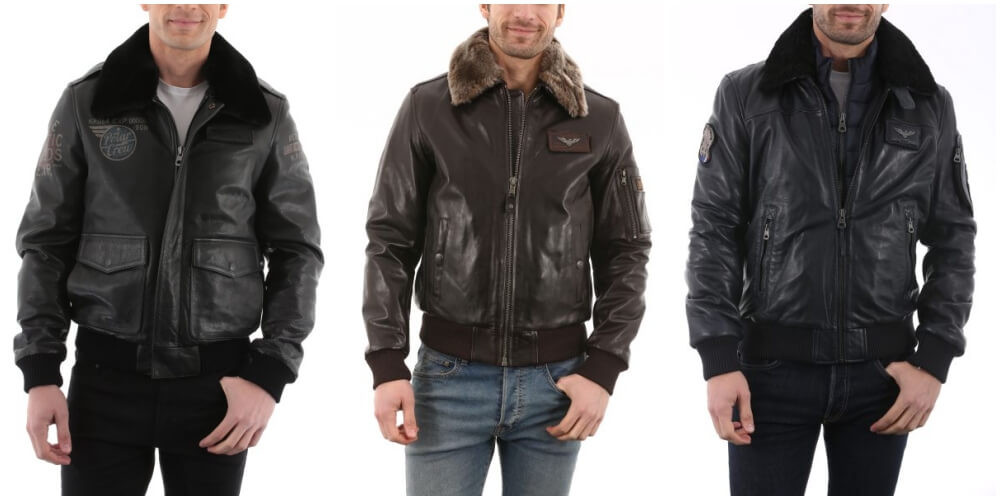 blouson aviateur pilote cuir homme