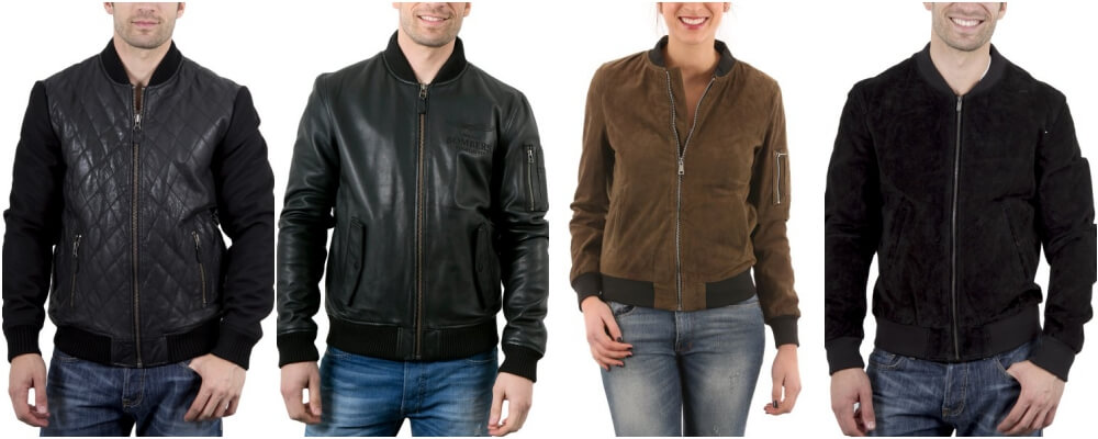 bombers cuir milpau soldes