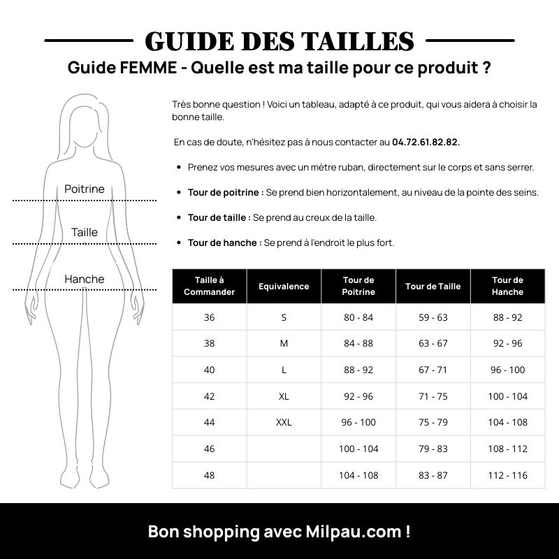 Guide des tailles Femme